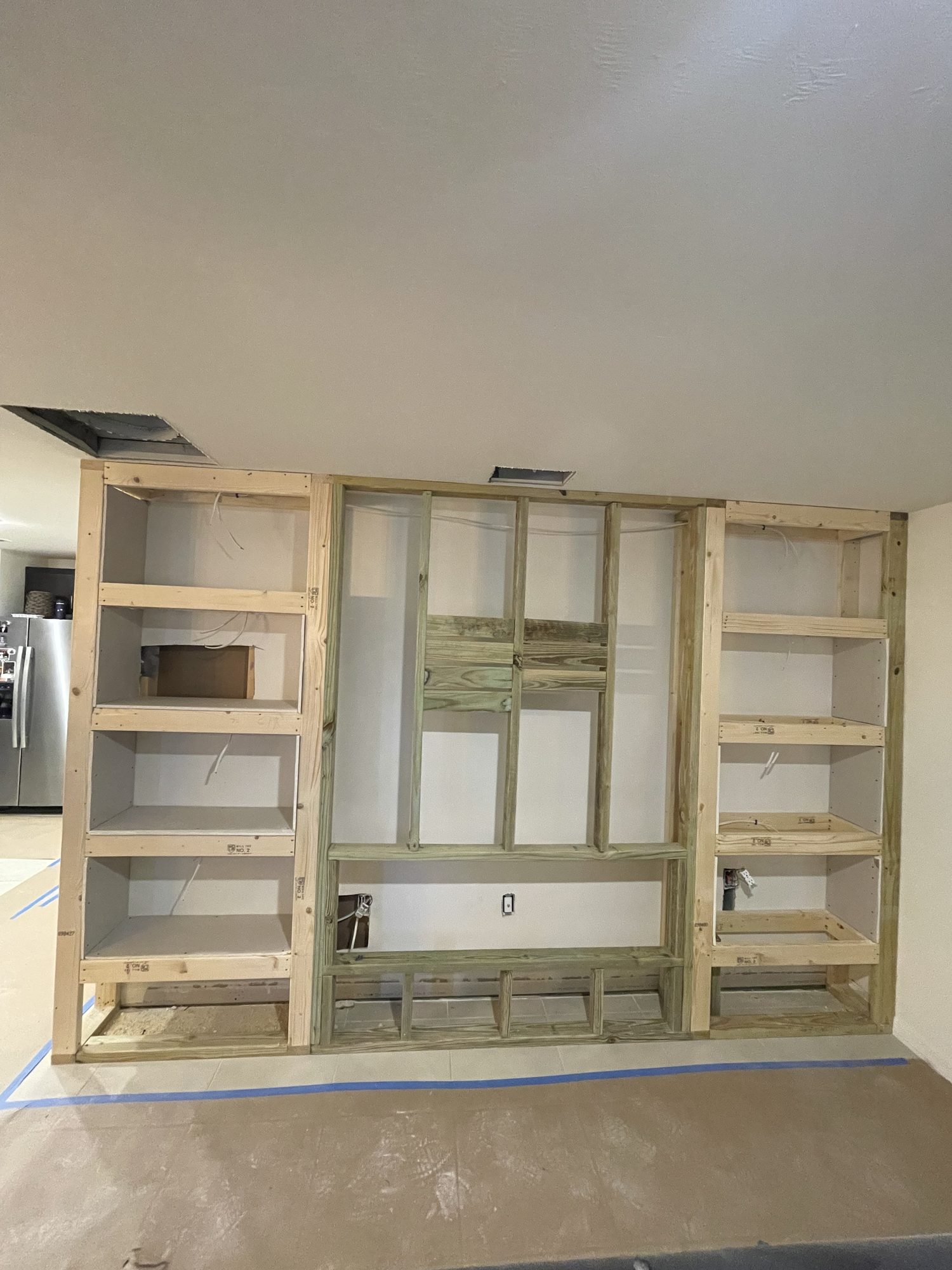 Built-In Shelving Framing