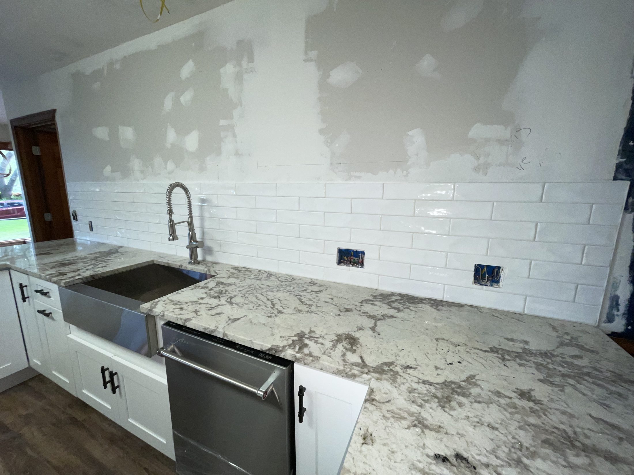Waterfall-Edge Kitchen